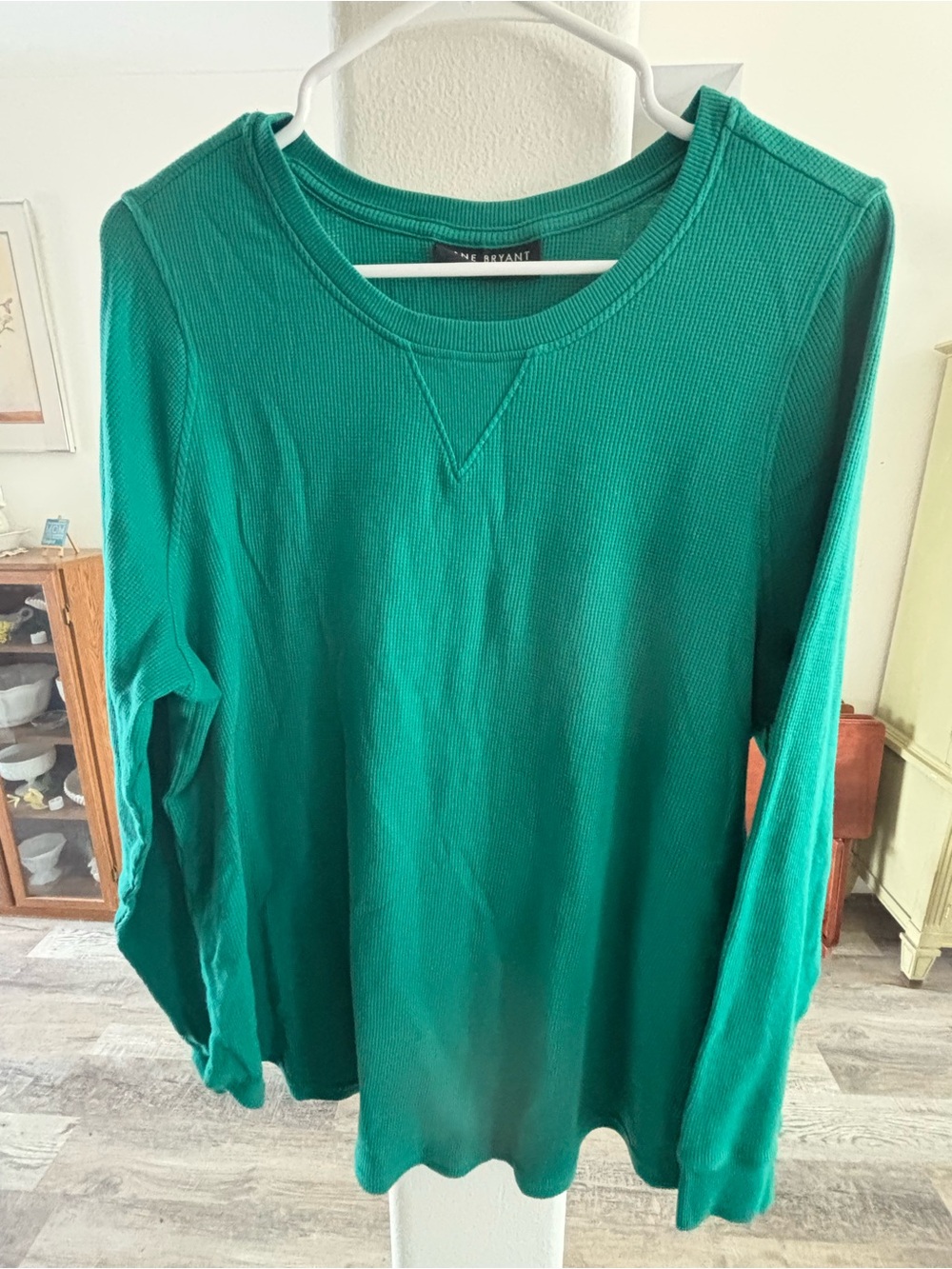 Lane Bryant Teal Long Sleeve Thermal Top